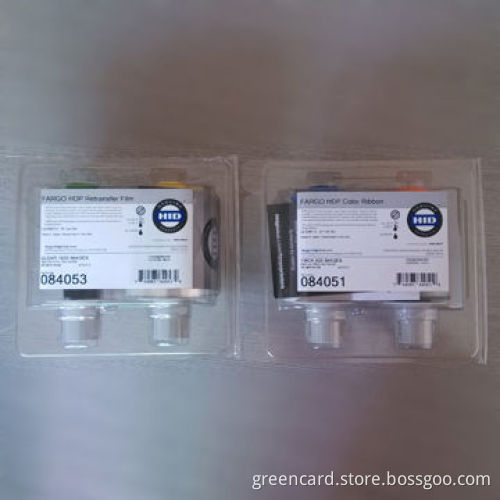ID Card Printer, Original Color Ribbon 84051 and Film 84053 for Fargo HDP 5000